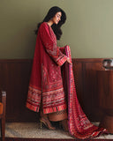 Mushq Nirvana Embroidered Raw Silk Unstitched 3Pc Suit D-06 Soft Spotlight