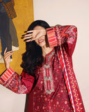 Mushq Nirvana Embroidered Raw Silk Unstitched 3Pc Suit D-06 Soft Spotlight