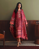 Mushq Nirvana Embroidered Raw Silk Unstitched 3Pc Suit D-06 Soft Spotlight