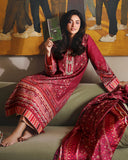 Mushq Nirvana Embroidered Raw Silk Unstitched 3Pc Suit D-06 Soft Spotlight