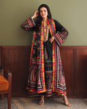 Mushq Nirvana Embroidered Raw Silk Unstitched 3Pc Suit D-08 Star off Duty