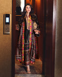 Mushq Nirvana Embroidered Raw Silk Unstitched 3Pc Suit D-08 Star off Duty