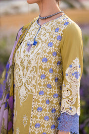Mushq Hemline The Secerat Garden Unstitched Lawn 3Pc Suit HML24-4A Mystical Fern