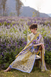 Mushq Hemline The Secerat Garden Unstitched Lawn 3Pc Suit HML24-4A Mystical Fern