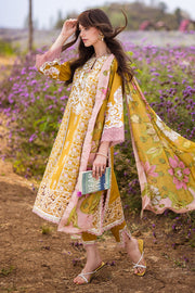 Mushq Hemline The Secerat Garden Unstitched Lawn 3Pc Suit HML24-4B Whispering Petals