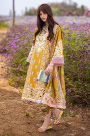 Mushq Hemline The Secerat Garden Unstitched Lawn 3Pc Suit HML24-4B Whispering Petals