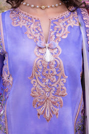 Mushq Hemline The Secerat Garden Unstitched Lawn 3Pc Suit HML24-5A Purple Emperor