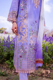 Mushq Hemline The Secerat Garden Unstitched Lawn 3Pc Suit HML24-5A Purple Emperor