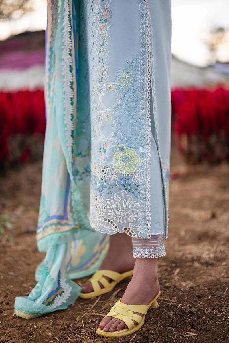 Mushq Hemline The Secerat Garden Unstitched Lawn 3Pc Suit HML24-6A Nixie