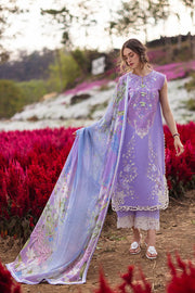 Mushq Hemline The Secerat Garden Unstitched Lawn 3Pc Suit HML24-7B Novella