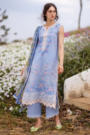 Mushq Hemline The Secerat Garden Unstitched Lawn 3Pc Suit HML24-8A Myosotis