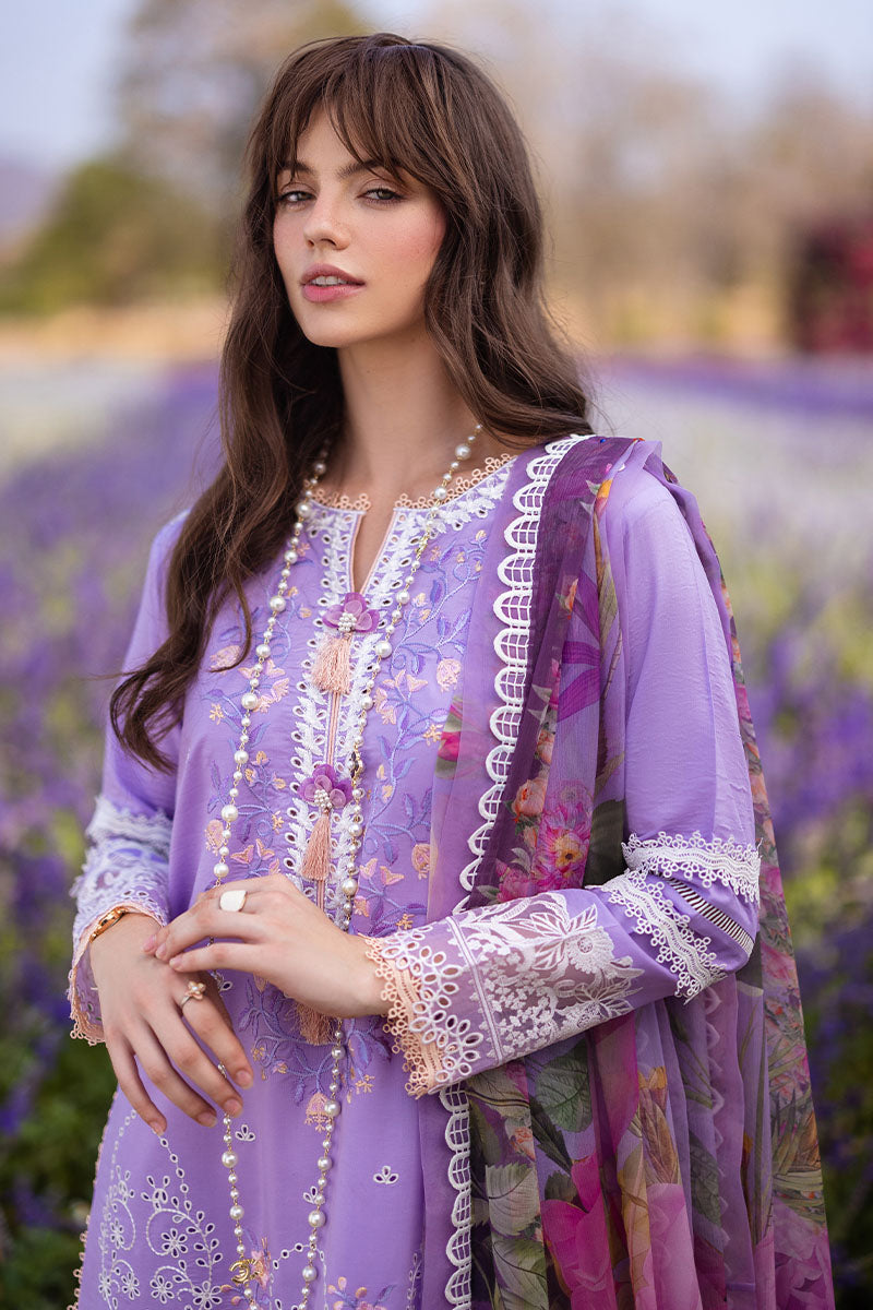 Mushq Hemline The Secerat Garden Unstitched Lawn 3Pc Suit HML24-8B Zyra