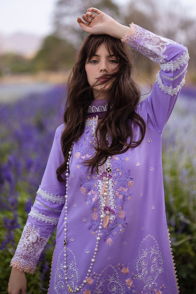Mushq Hemline The Secerat Garden Unstitched Lawn 3Pc Suit HML24-8B Zyra