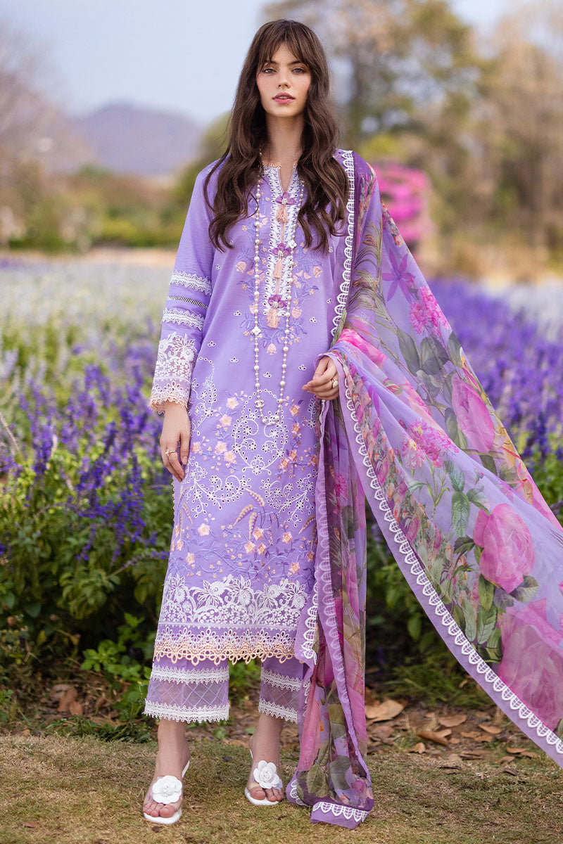 Mushq Hemline The Secerat Garden Unstitched Lawn 3Pc Suit HML24-8B Zyra