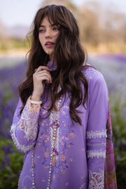 Mushq Hemline The Secerat Garden Unstitched Lawn 3Pc Suit HML24-8B Zyra