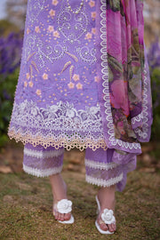 Mushq Hemline The Secerat Garden Unstitched Lawn 3Pc Suit HML24-8B Zyra
