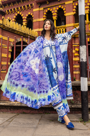 Mushq Hemline La Dolce Prints Unstitched 3Pc Suit HLM25-06B Ksenia