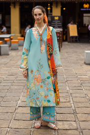 Mushq Hemline La Dolce Prints Unstitched 3Pc Suit HLM25-07A Livia