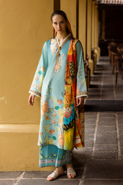 Mushq Hemline La Dolce Prints Unstitched 3Pc Suit HLM25-07A Livia