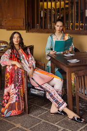 Mushq Hemline La Dolce Prints Unstitched 3Pc Suit HLM25-07A Livia
