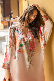 Mushq Hemline La Dolce Prints Unstitched 3Pc Suit HLM25-07B Clio
