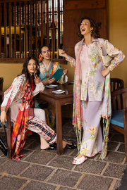 Mushq Hemline La Dolce Prints Unstitched 3Pc Suit HLM25-07B Clio