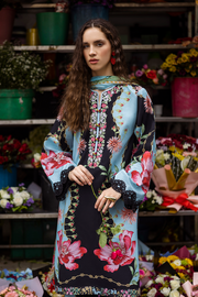 Mushq Hemline La Dolce Prints Unstitched 3Pc Suit HLM25-08A Renata