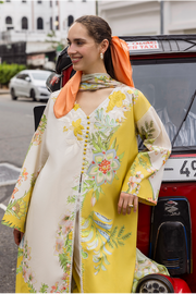 Mushq Hemline La Dolce Prints Unstitched 3Pc Suit HLM25-09A Corina
