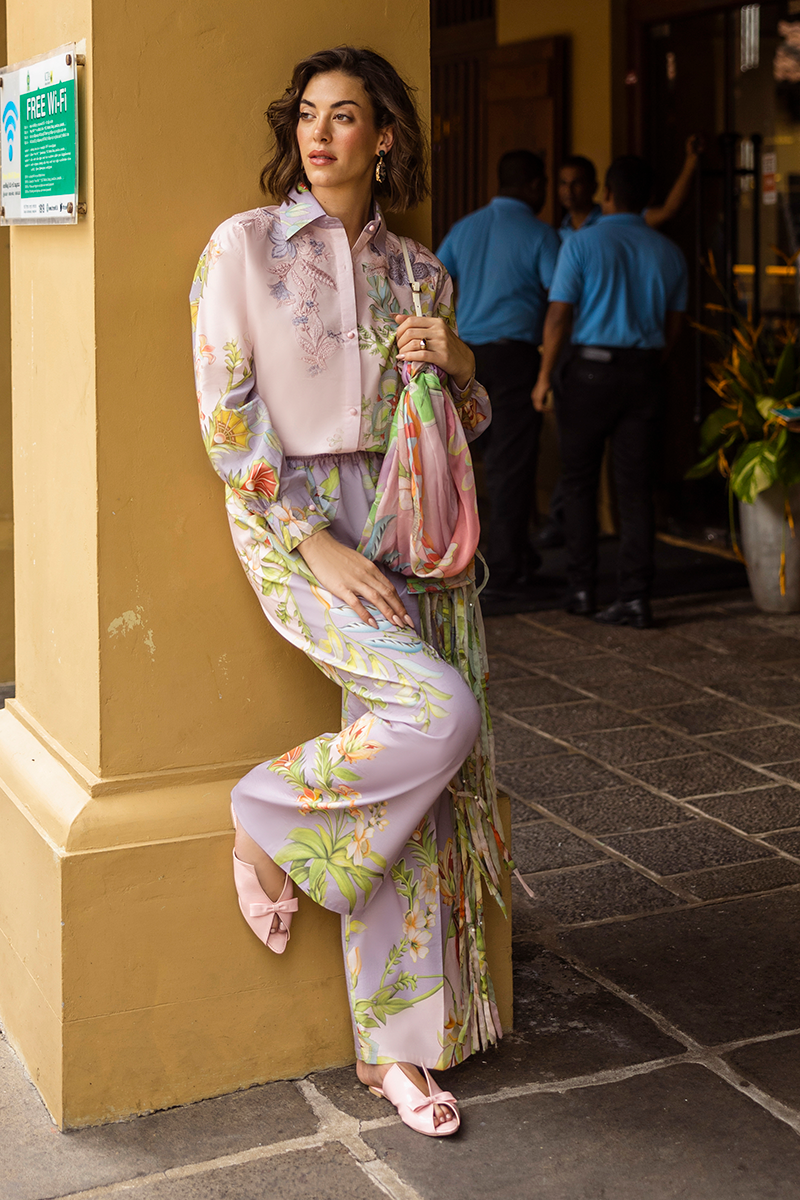 Mushq Hemline La Dolce Prints Unstitched 3Pc Suit HLM25-09B Erminia