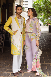 Mushq Hemline La Dolce Prints Unstitched 3Pc Suit HLM25-09B Erminia