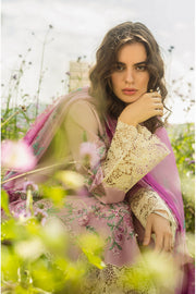 Mushq Hemline The Secerat Garden Unstitched Lawn 3Pc Suit - Lavendar Whispers
