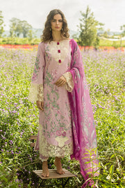 Mushq Hemline The Secerat Garden Unstitched Lawn 3Pc Suit - Lavendar Whispers