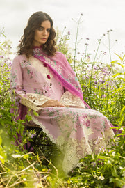 Mushq Hemline The Secerat Garden Unstitched Lawn 3Pc Suit - Lavendar Whispers