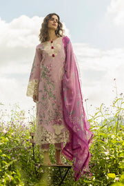 Mushq Hemline The Secerat Garden Unstitched Lawn 3Pc Suit - Lavendar Whispers