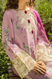 Mushq Hemline The Secerat Garden Unstitched Lawn 3Pc Suit - Lavendar Whispers