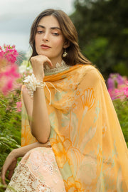 Mushq Hemline The Secerat Garden Unstitched Lawn 3Pc Suit - Moonlit Petals