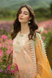 Mushq Hemline The Secerat Garden Unstitched Lawn 3Pc Suit - Moonlit Petals