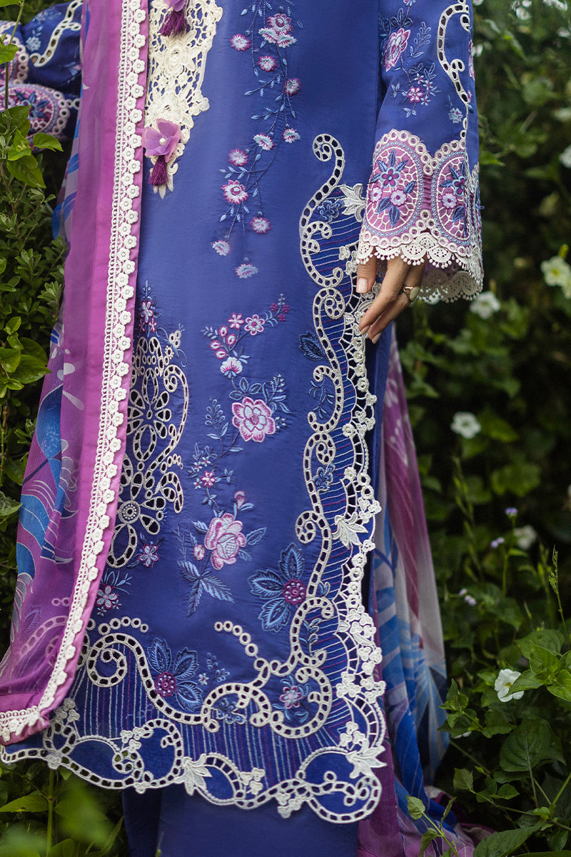 Mushq Hemline The Secerat Garden Unstitched Lawn 3Pc Suit - Dreamisy Daisy