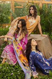 Mushq Hemline The Secerat Garden Unstitched Lawn 3Pc Suit - Dreamisy Daisy