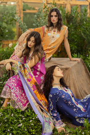 Mushq Hemline The Secerat Garden Unstitched Lawn 3Pc Suit - Dreamisy Daisy