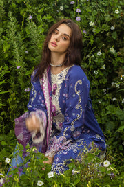 Mushq Hemline The Secerat Garden Unstitched Lawn 3Pc Suit - Dreamisy Daisy