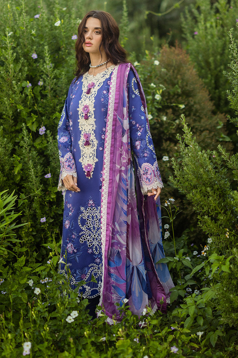Mushq Hemline The Secerat Garden Unstitched Lawn 3Pc Suit - Dreamisy Daisy