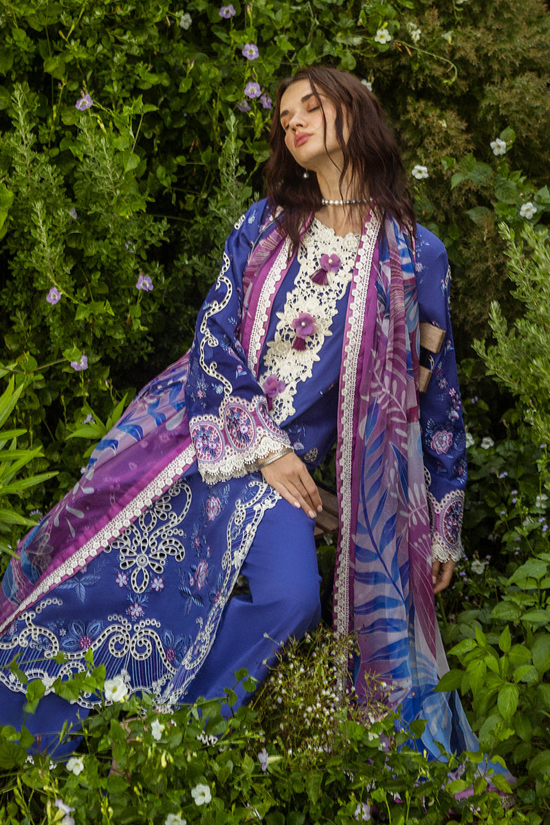 Mushq Hemline The Secerat Garden Unstitched Lawn 3Pc Suit - Dreamisy Daisy