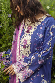 Mushq Hemline The Secerat Garden Unstitched Lawn 3Pc Suit - Dreamisy Daisy