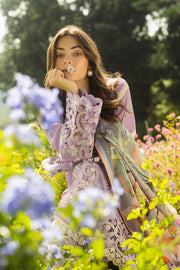 Mushq Hemline The Secerat Garden Unstitched Lawn 3Pc Suit - Pixies Blossom