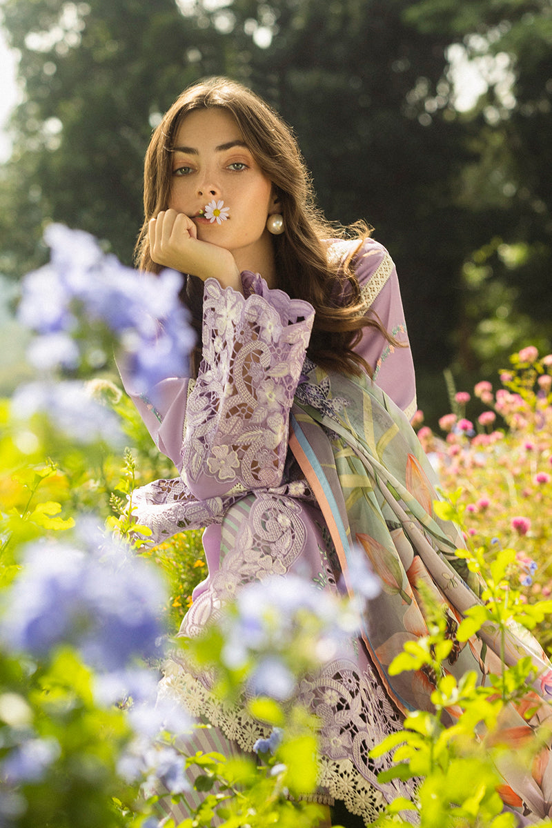 Mushq Hemline The Secerat Garden Unstitched Lawn 3Pc Suit - Pixies Blossom
