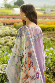 Mushq Hemline The Secerat Garden Unstitched Lawn 3Pc Suit - Pixies Blossom