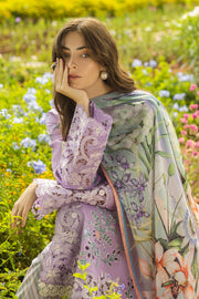 Mushq Hemline The Secerat Garden Unstitched Lawn 3Pc Suit - Pixies Blossom