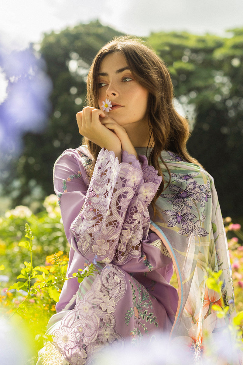 Mushq Hemline The Secerat Garden Unstitched Lawn 3Pc Suit - Pixies Blossom