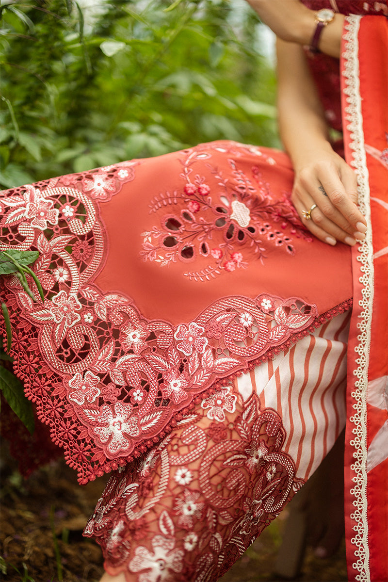 Mushq Hemline The Secerat Garden Unstitched Lawn 3Pc Suit - Dewdrop Garden